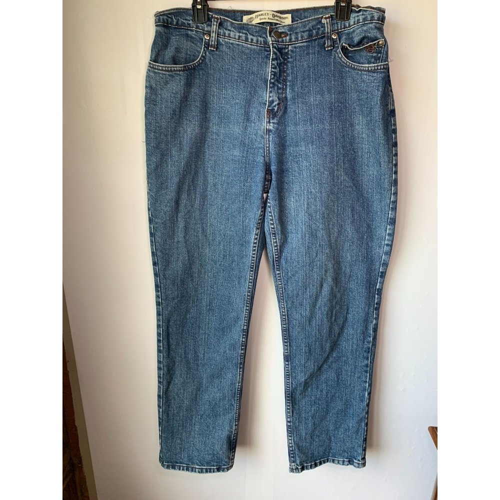 HARLEY DAVIDSON Womens Genuine Jeans Size 14 p